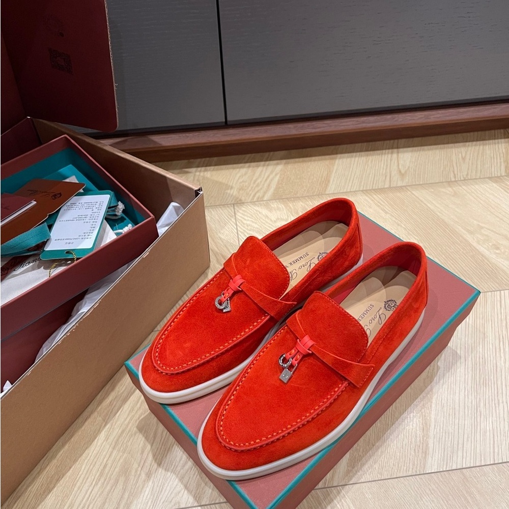 Loro Piana summer charms walk loafer, size 38.